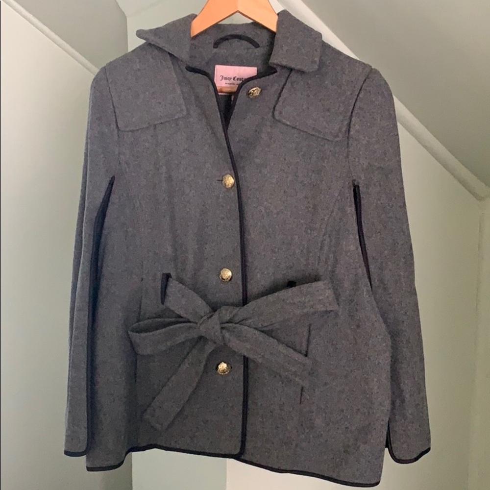 Juicy Couture grey hooded cape